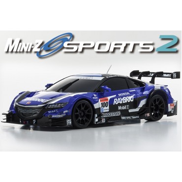 AUTOMODELO KYOSHO MINI-Z MR 03 SPORTS 2 RAYBRIG NSX CONCEPT GT 2014 ESCALA 1/27 RÁDIO 2.4GHZ KYO 32225GRG-B